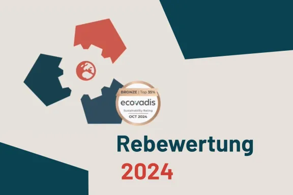 Bild von Bronze bei EcoVadis Rebewertung 2024